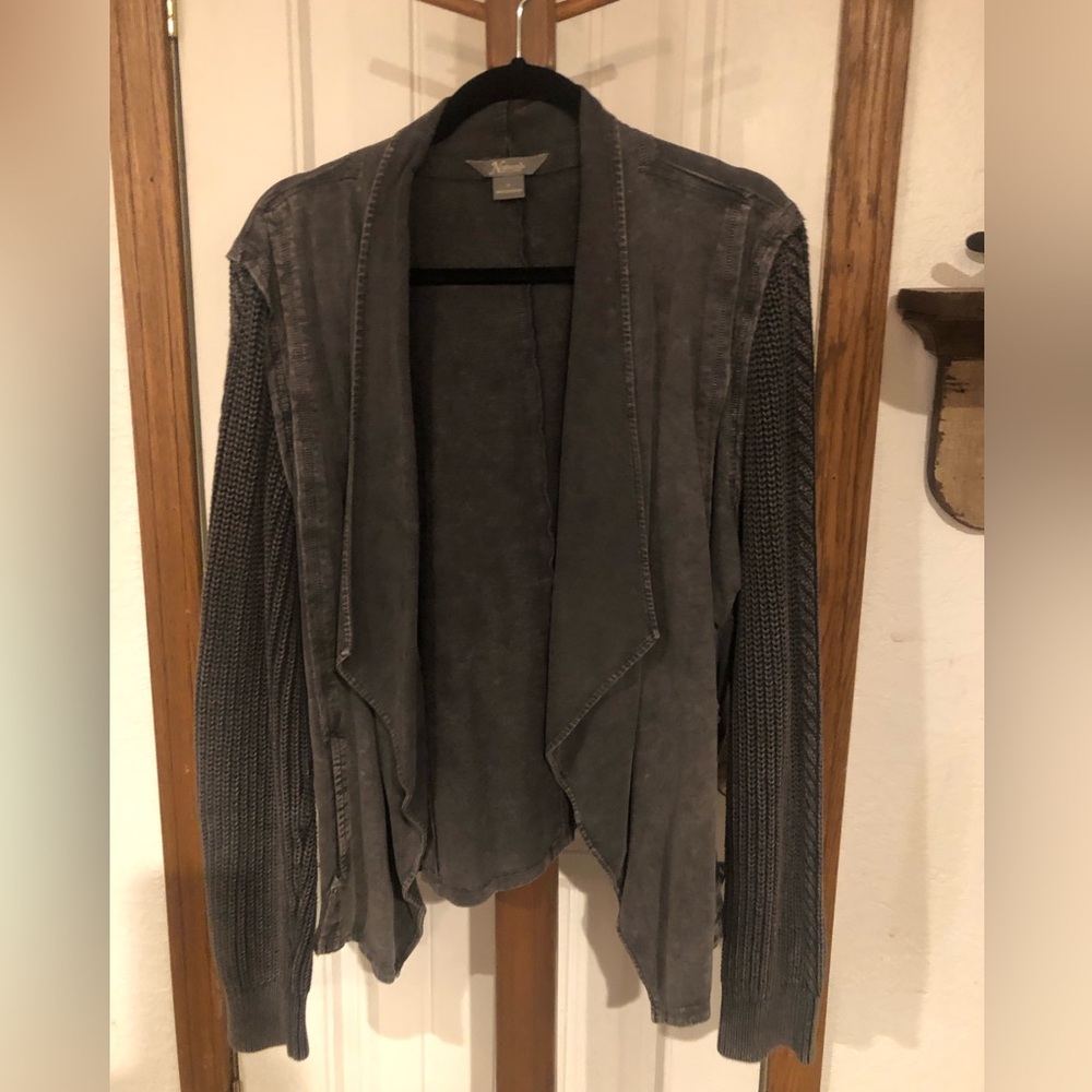 Natural Reflections Charcoal Knit Cardigan